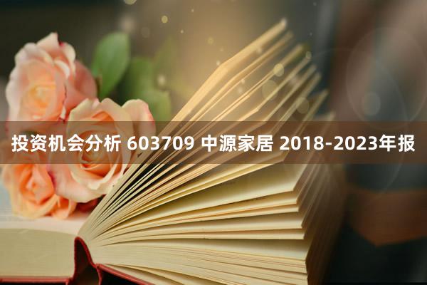 投资机会分析 603709 中源家居 2018-2023年报