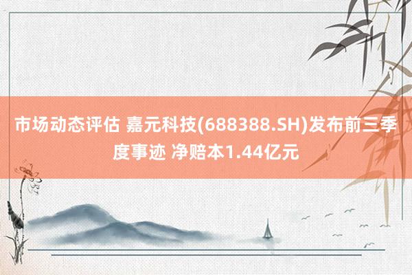 市场动态评估 嘉元科技(688388.SH)发布前三季度事迹 净赔本1.44亿元