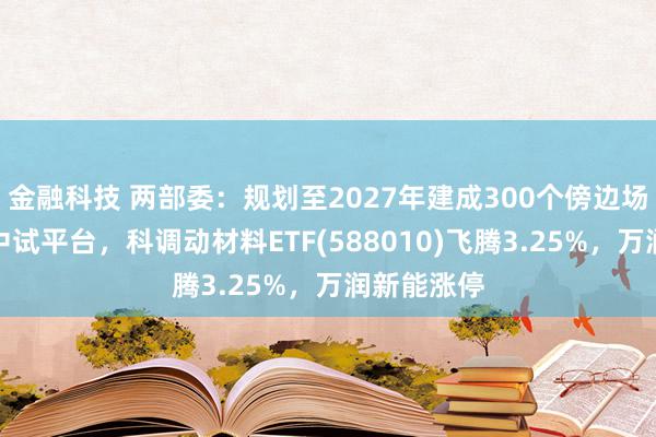 金融科技 两部委：规划至2027年建成300个傍边场所新材料中试平台，科调动材料ETF(588010)飞腾3.25%，万润新能涨停