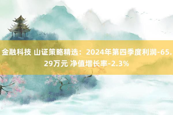 金融科技 山证策略精选：2024年第四季度利润-65.29万元 净值增长率-2.3%