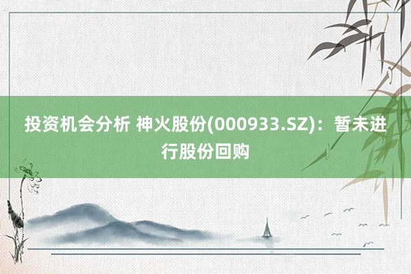 投资机会分析 神火股份(000933.SZ)：暂未进行股份回购