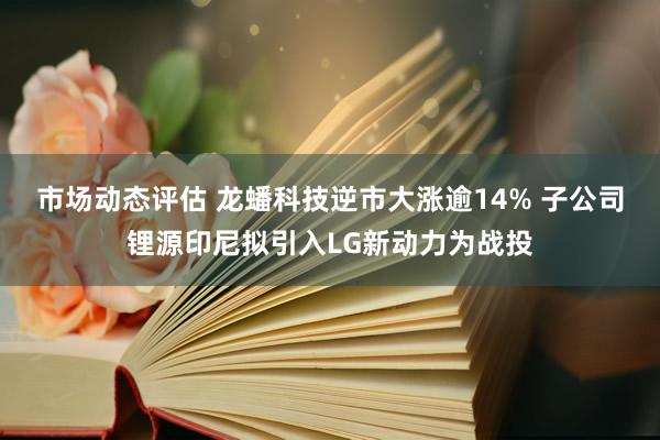 市场动态评估 龙蟠科技逆市大涨逾14% 子公司锂源印尼拟引入LG新动力为战投